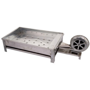 Perzische Mangal Draagbare Houtskool Grill met Handmatige Ventilator voor Buiten Koken