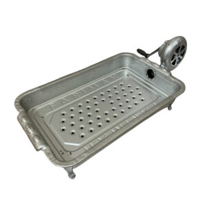 Perzische Mangal Draagbare Houtskool Grill met Handmatige Ventilator – Ideaal voor Buiten