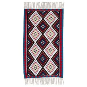 Perzisch Qashqai Kilim Tapijt met Acryl – Authentiek Wit