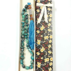 Perzische Neyshabur Turkoois Rozenkrans: 33 Gebedskralen Tasbih