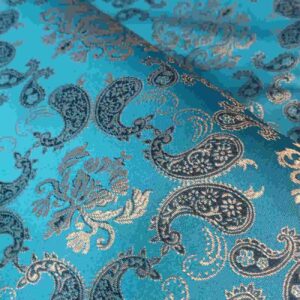 Perzische Termeh Stof – Klassiek Paisley Design – Turquoise