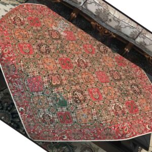Perzisch Termeh Tafelkleed – Oranje Luxe Paisley Design