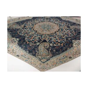 Perzisch Termeh Tafelkleed – Navy Blauw Paisley Design