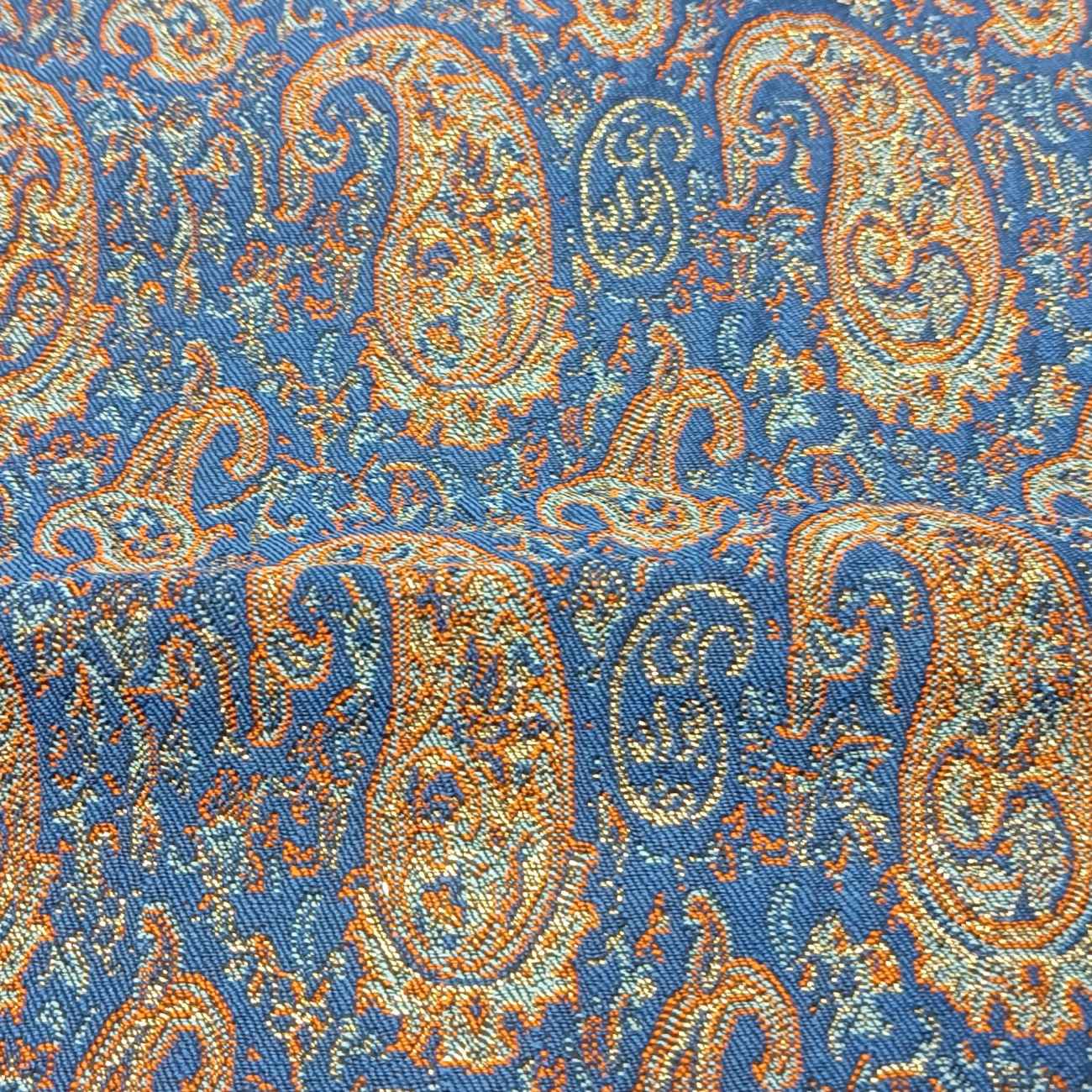 Perzisch Termeh Tafelkleed – Navy Blauw Zijde Paisley