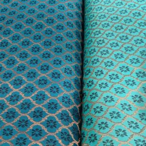 Perzische Termeh Stof – Blauw Verfijnd Bloemenpatroon