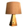 Natuurlijke Houten Tafellamp – Rustiek & Handgemaakt – Cream