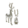 Set van 2 Decoratieve Hert Beeldjes – Zilver Kleur