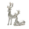 Set van 2 Decoratieve Hert Beeldjes – Zilver Kleur