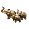 Artistieke Olifant Beeldjes – Goudkleurige Set van 3
