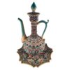 Aardewerken Rozenwater Sprinkler & Schotel - Turkoois