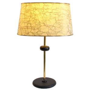 Accent Tafellamp met Gouden Trommelkap en Marmerpatroon