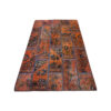 Vintage Patchwork Tapijt Bordeaux – Geometrisch Mix