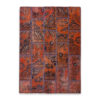 Vintage Patchwork Tapijt Bordeaux – Geometrisch Mix