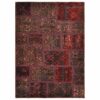 Vintage Perzisch Handgeknoopt Patchwork Tapijt Rood