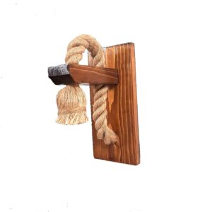 Houten Henneptouw Wandlamp – Minimalistisch Ontwerp