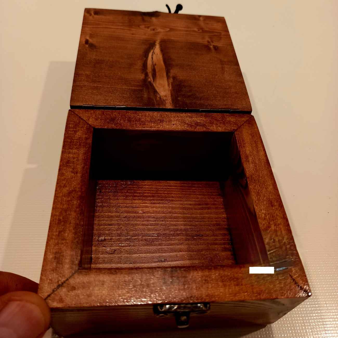 Handgemaakte Houten Sieraden Doos – Vintage Bruin