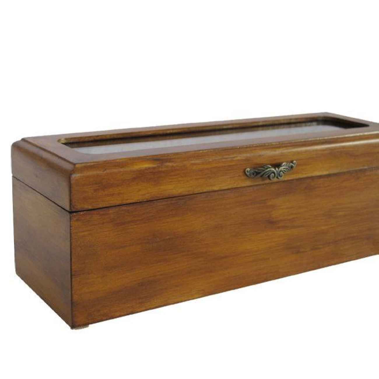 Traditionele Handgemaakte Houten Theedoos – Tijdloos ontwerp