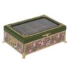 Bloemen Theedoos van Hout – Georganiseerde thee-opbergbox
