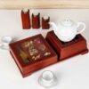 Houten Thee Opbergbox met Geïntegreerde Verwarmer & Kijkvenster