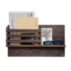 Houten Wand Sleutelhouder met Doos & 4 Haken