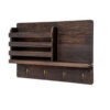 Houten Wand Sleutelhouder met Doos & 4 Haken