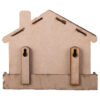 Houten Wand Sleutelhouder met Cottage Ontwerp & 4 Haken