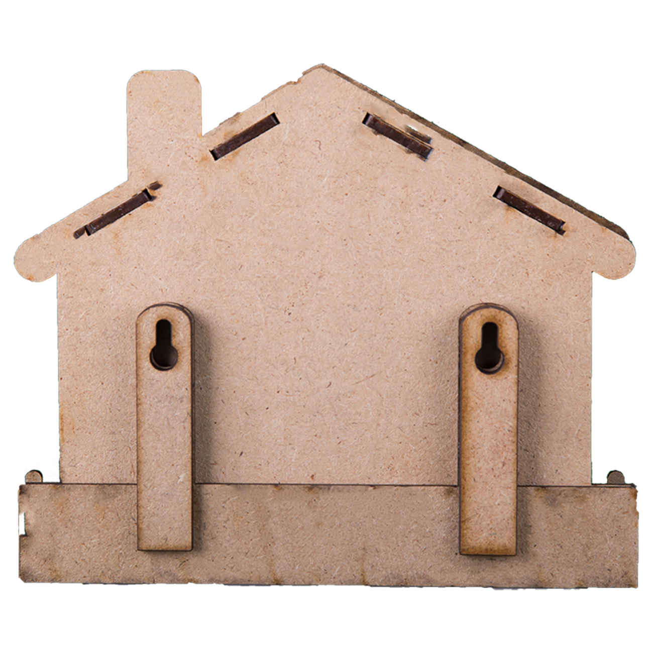 Houten Wand Sleutelhouder met Cottage Ontwerp & 4 Haken