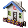 Houten Wand Sleutelhouder met Cottage Ontwerp & 4 Haken