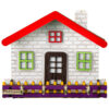 Houten Wand Sleutelhouder met Cottage Ontwerp & 4 Haken