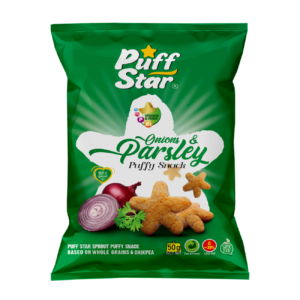 Iraanse Sooyegh – Puff Ster Peulvrucht Snack met Ui en Peterselie Smaak: Volkoren en Kikkererwt, 50 gr (10x)