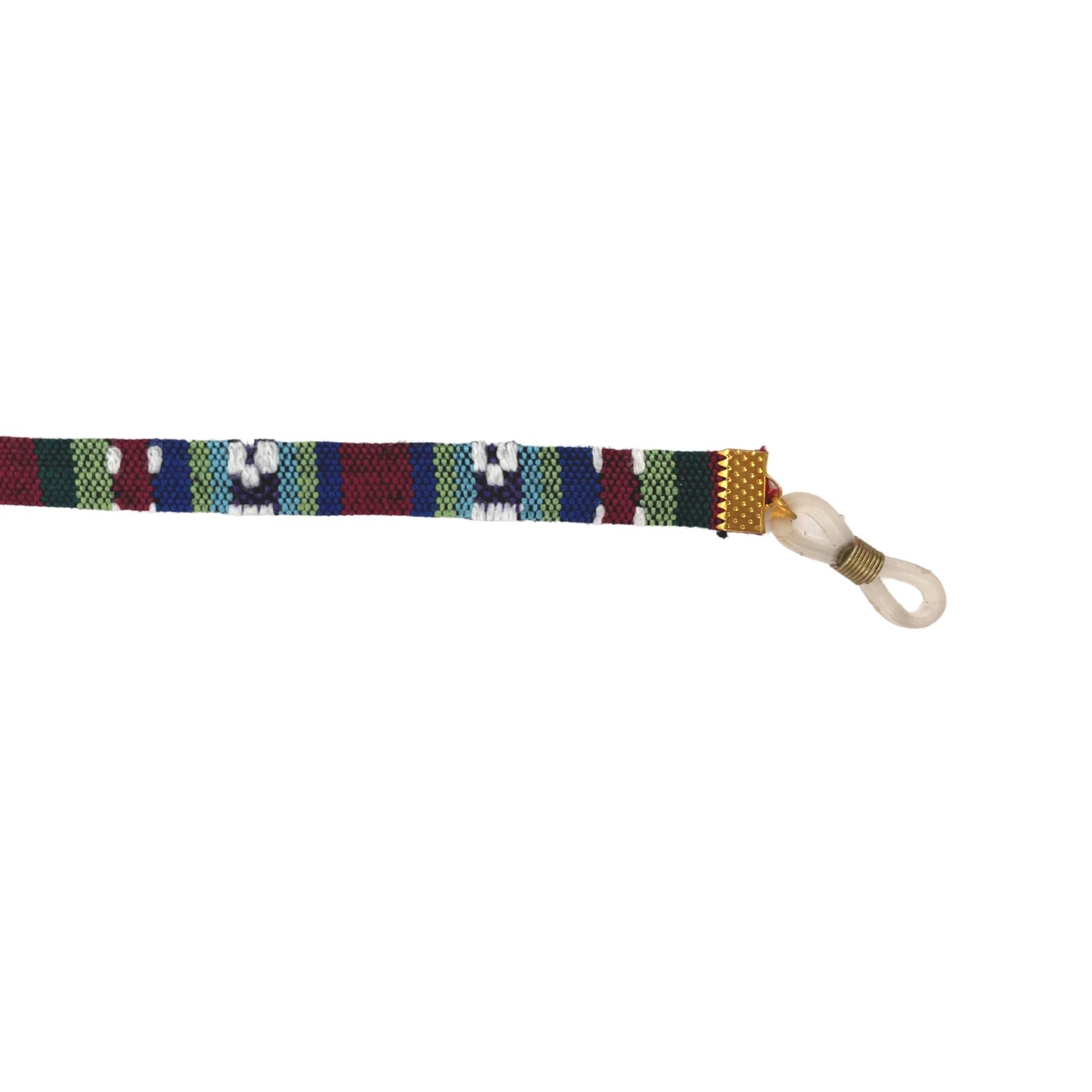 Handgemaakte brillenkoord met boho-design