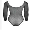 Bodysuit met lange mouwen voor dames in zwart – elegante kleding voor ceremonies en feestjes