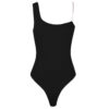 Mouwloos Dames Bodysuit – Zwart Katoen