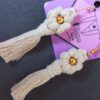 Boho Macramé Oorbellen met Bloemenontwerp