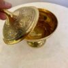 Messing Suikerkom met Decoratief Deksel & Voet