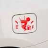 Auto Sticker Brandstofmeter – Rood/Zwart