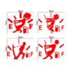 Auto Sticker Brandstofmeter – Rood/Zwart
