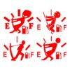 Auto Sticker Brandstofmeter – Rood/Zwart
