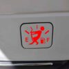 Auto Sticker Brandstofmeter – Rood/Zwart