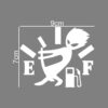 Auto Sticker Brandstofmeter – Wit/Zwart