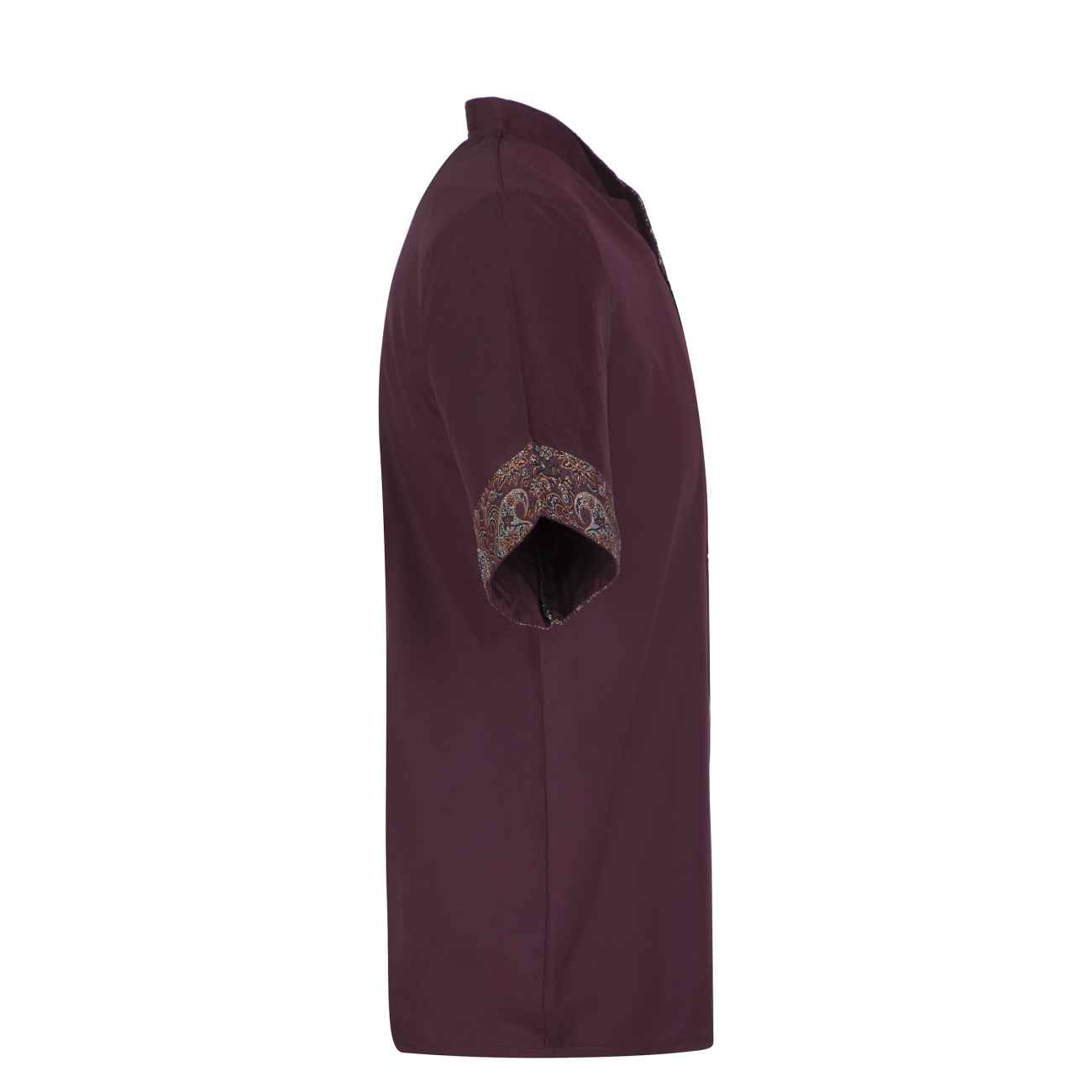 Karmozijnrode Koksjas Korte Mouw – Paisley