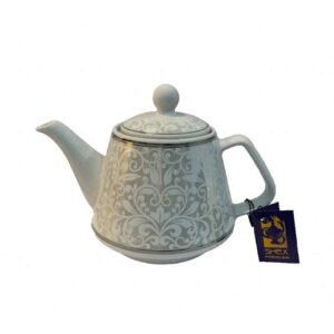 Klassieke porseleinen theepot met bloemmotief