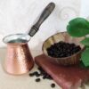 Authentieke Koperen Turkse Koffiepot - Handgemaakte Cezve voor Traditioneel Zetten, Premium Model