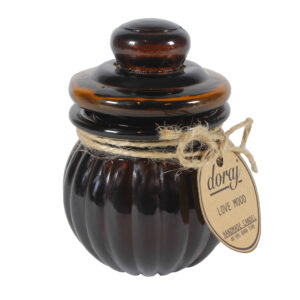 Decoratieve kaarsenpot in bruin – geschikt als cadeau & decoratie