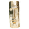 Decoratieve betonnen sculptuurvaas in luxueuze goudkleur, perfect voor moderne interieurs