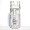 Decoratieve betonnen sculptuurvaas in luxueuze goudkleur, perfect voor moderne interieurs