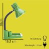 Metalen Bureaulamp met Organizer – Karimzadeh Groen