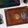 Bureau muismat met Perzisch tapijtontwerp in rood