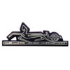 Elegante Perzisch auto-embleem voor Peykan in zilver