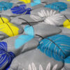 Elegante Vloer Slaapmatras – Blauw Bladmotief